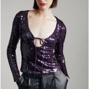 Bardot Verona Sequin Top